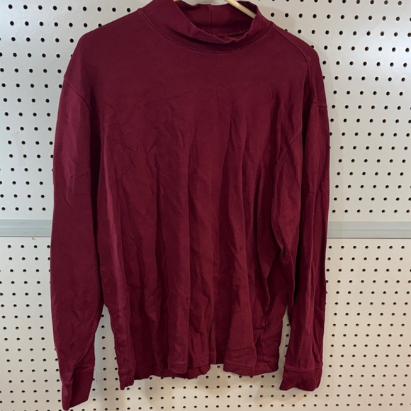 Lands' End Men's Turtleneck Sweater - Burgundy - Picture 1 of 6